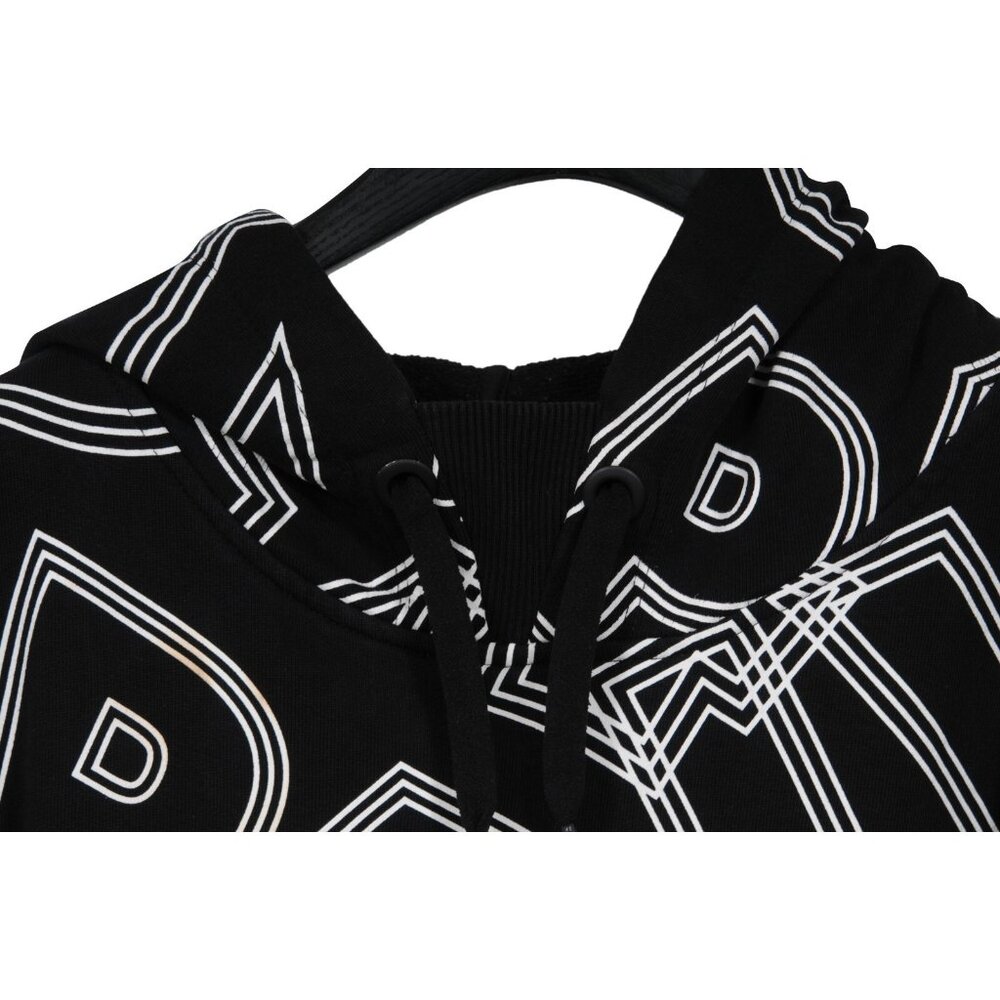 Ivy Park Womens Oversized Broken Logo Hoodie Size Medium White Black Cotton - Picture 4 of 7